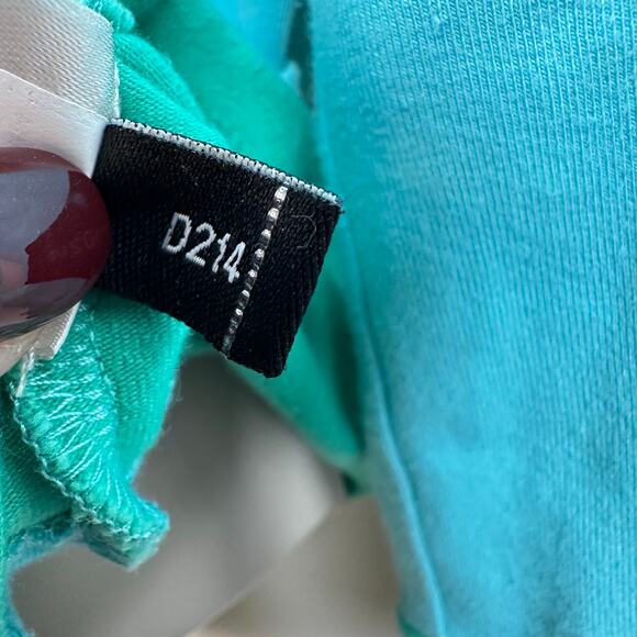 Kate Spade Knit Top Boatneck Color Block Turquoise Green Small Preppy Classic - Picture 10 of 11